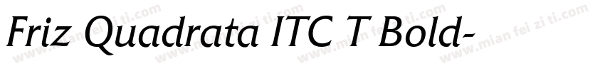 Friz Quadrata ITC T Bold字体转换